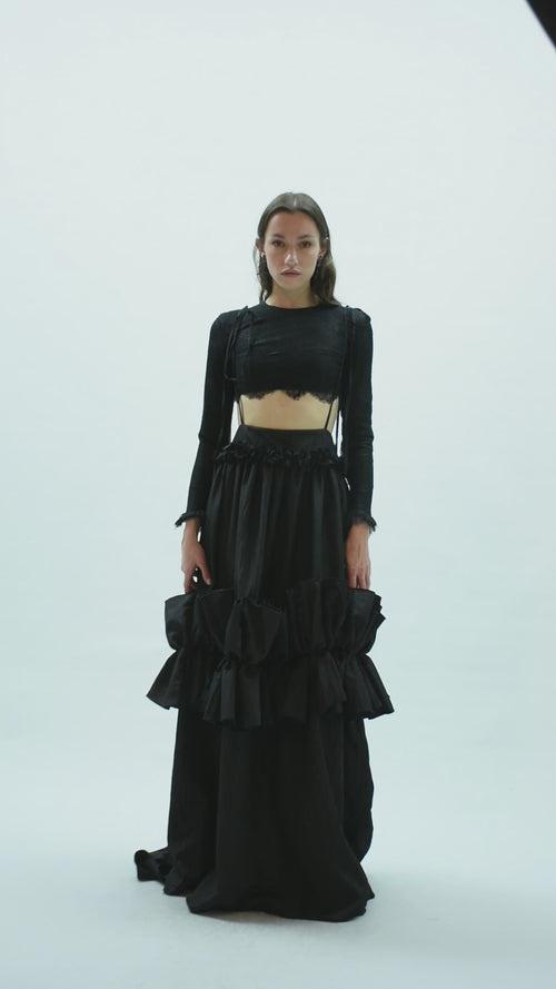 RUFFLE GOWN