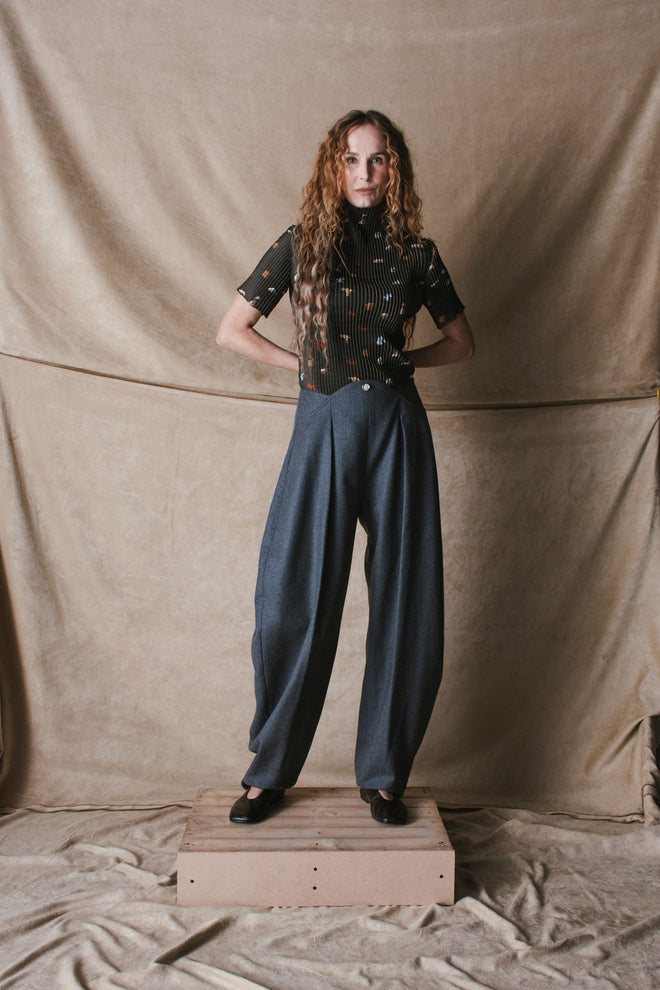 CURVE PANTS WOOL