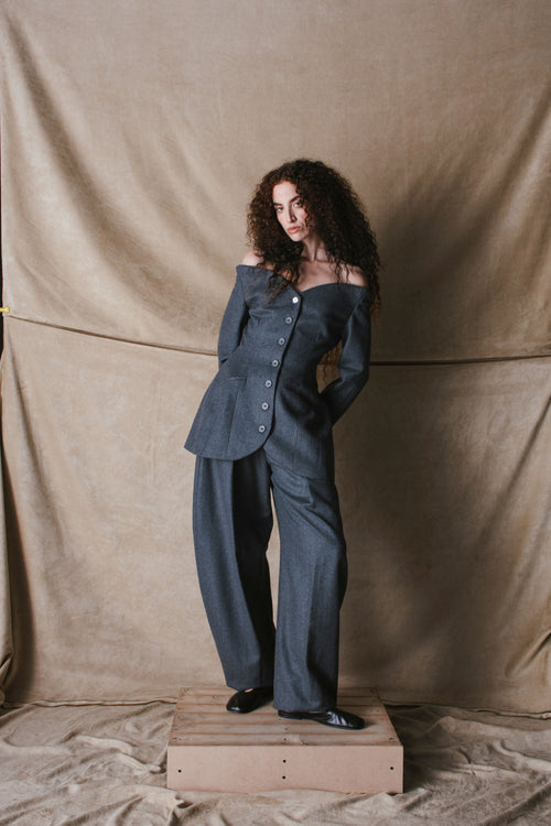 CURVE PANTS WOOL