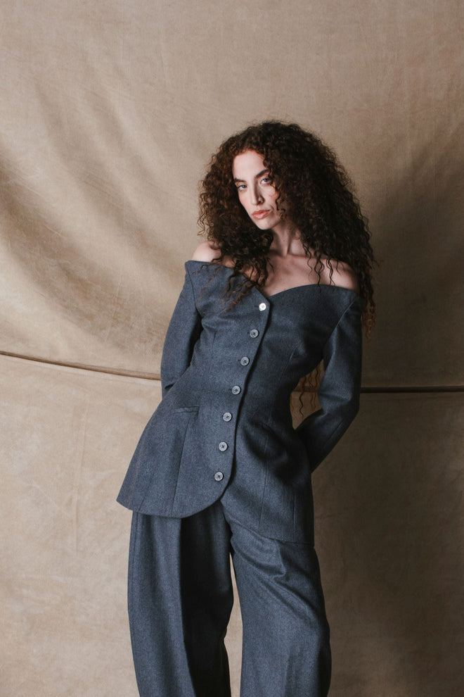 PEEKABOO BLAZER WOOL