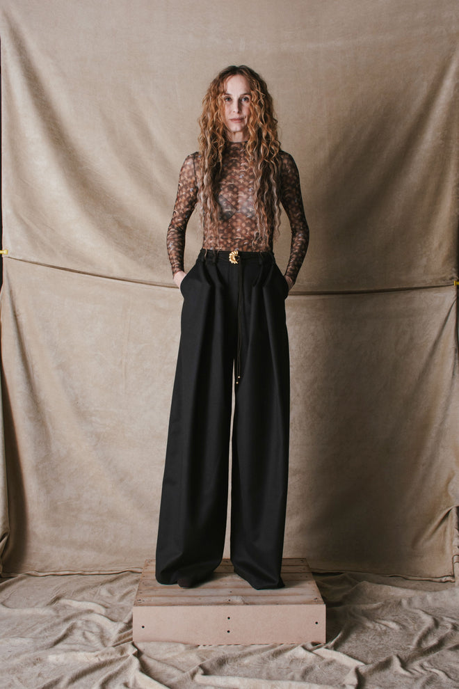 PINCHED PANTS WOOL