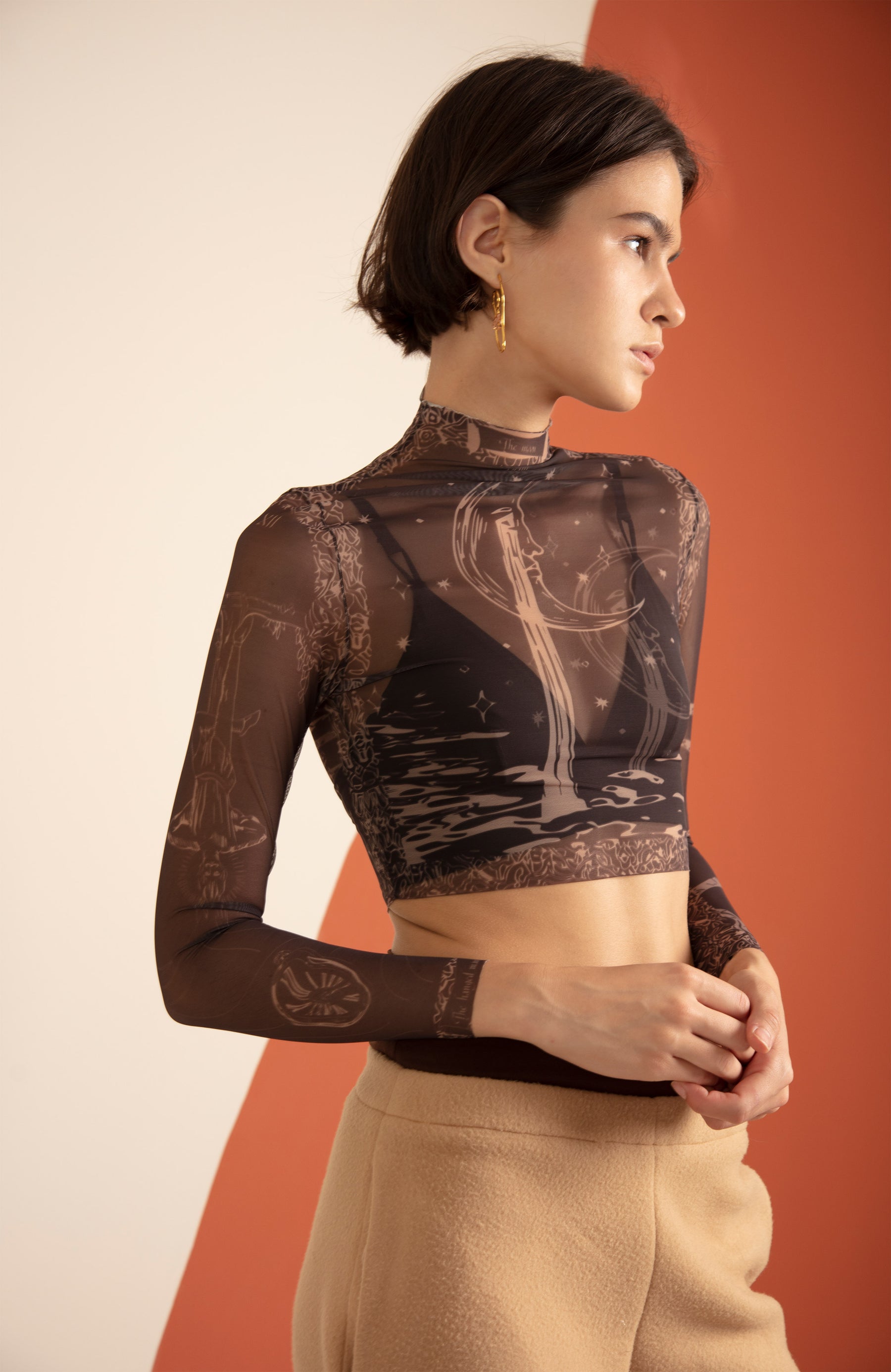 SHAABNA TATTOO CROP