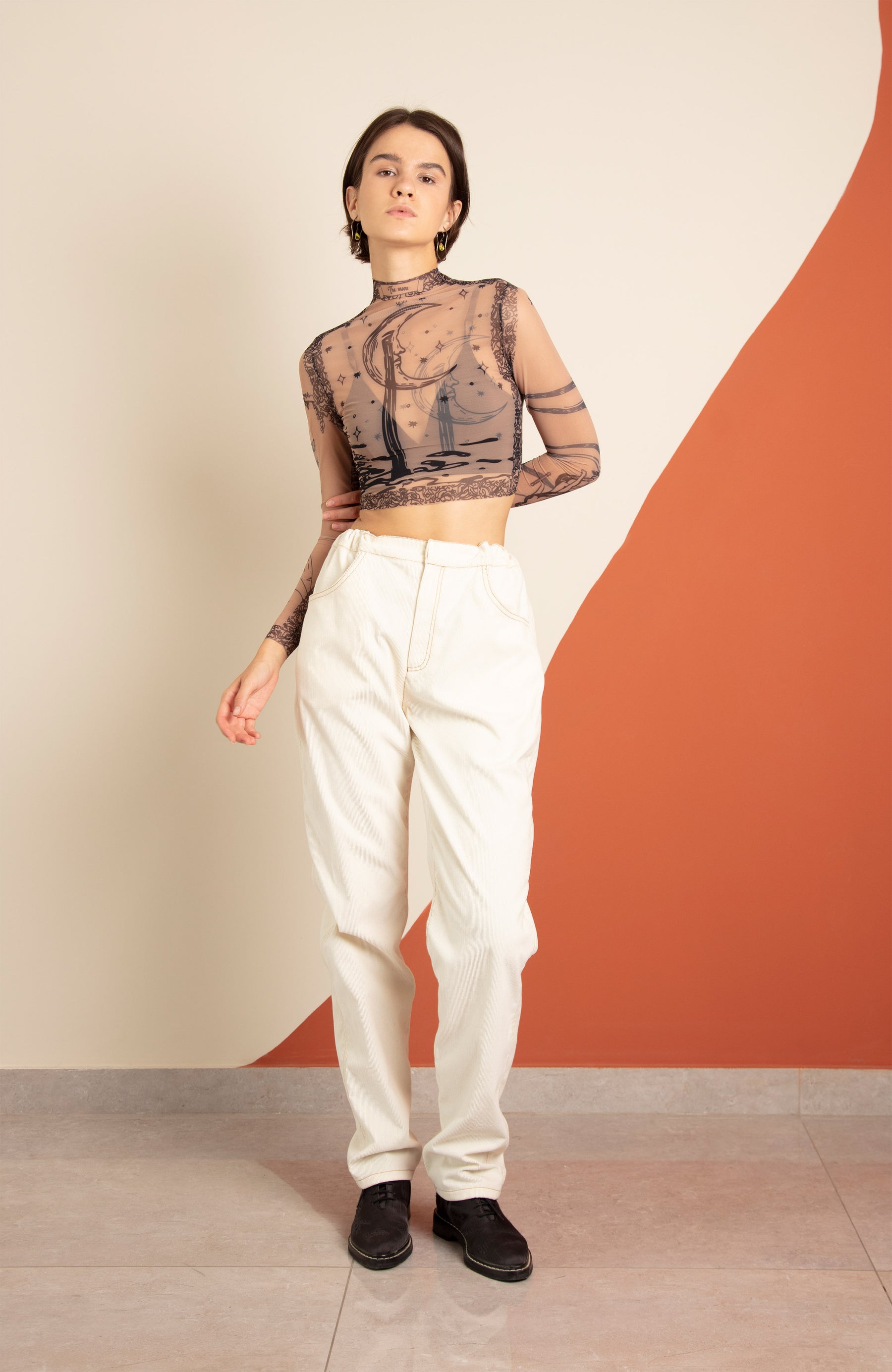 SHAABNA TATTOO CROP