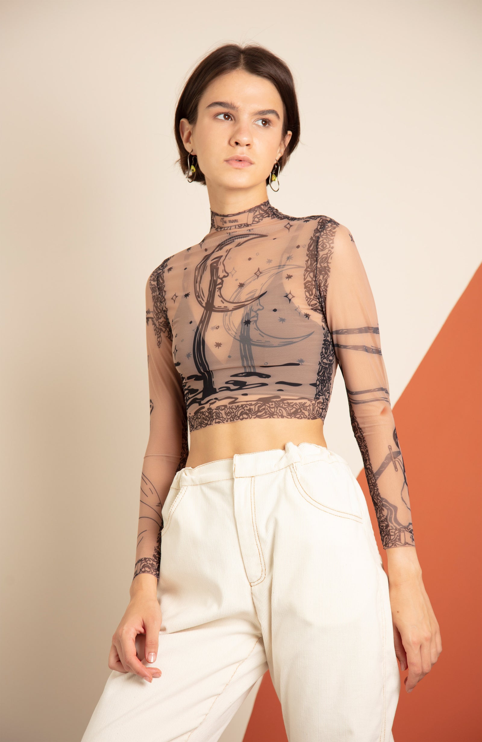 SHAABNA TATTOO CROP